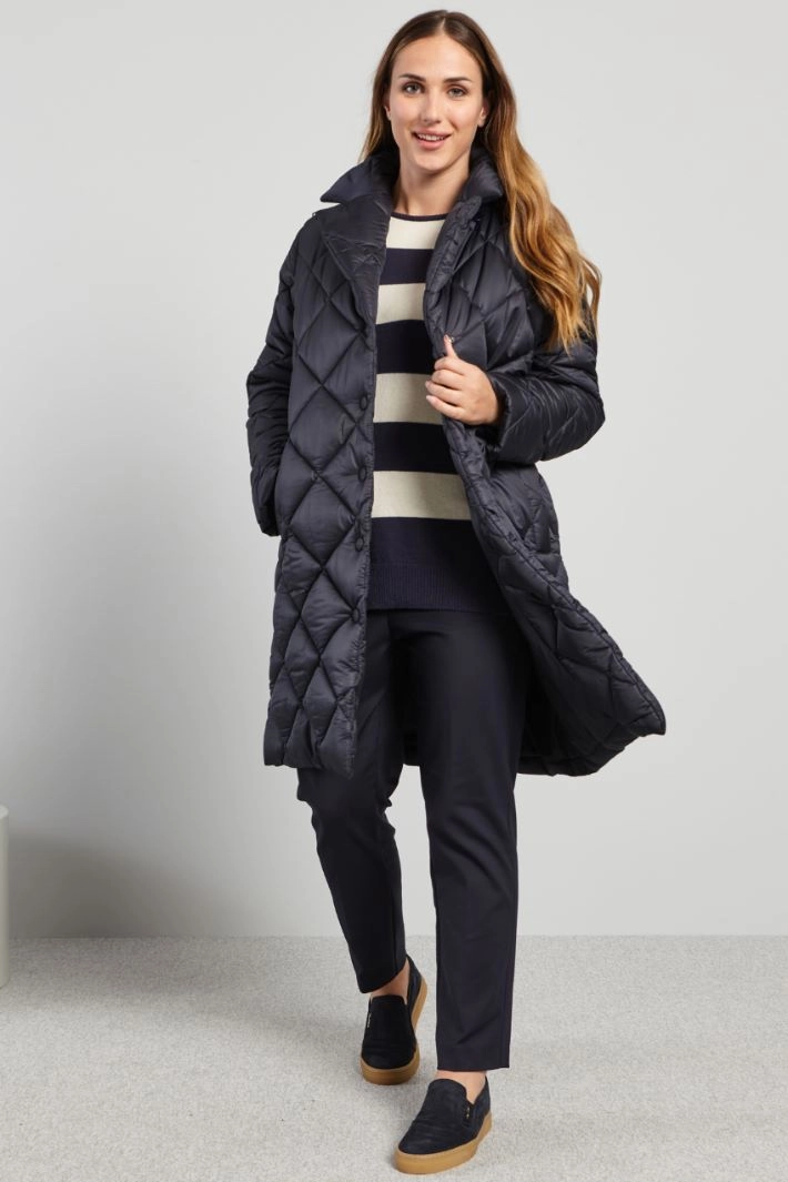 Padded jacket with tonal buttons - NIGHT BLUE