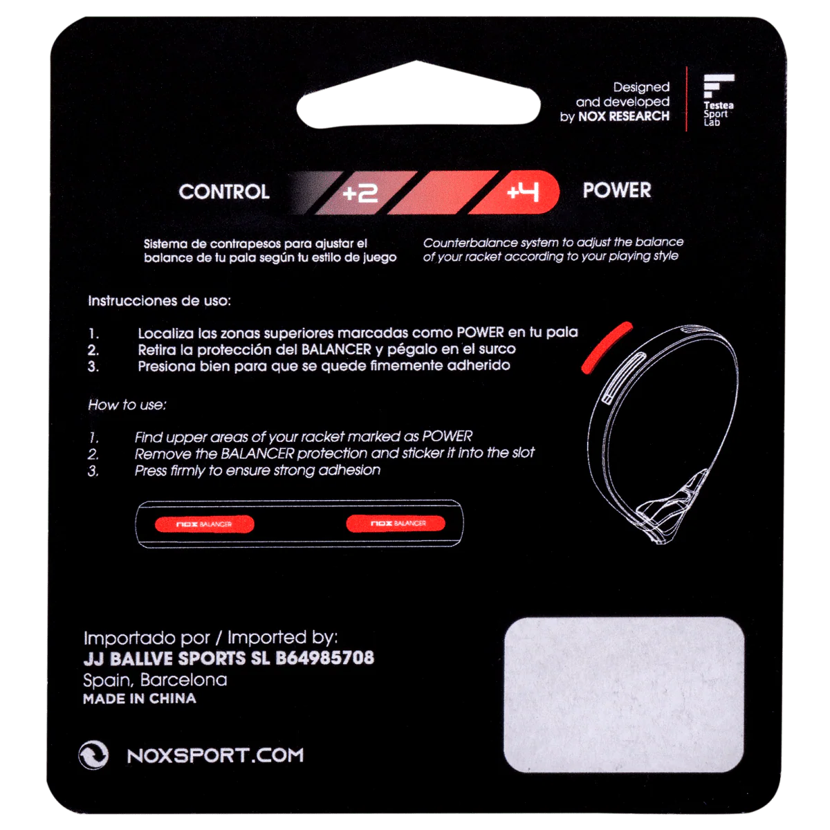 Weight Balancer blister 2-4g