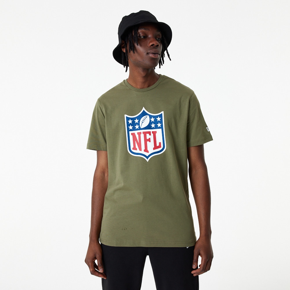 NFL Shield New Era Football T-Shirt Olive