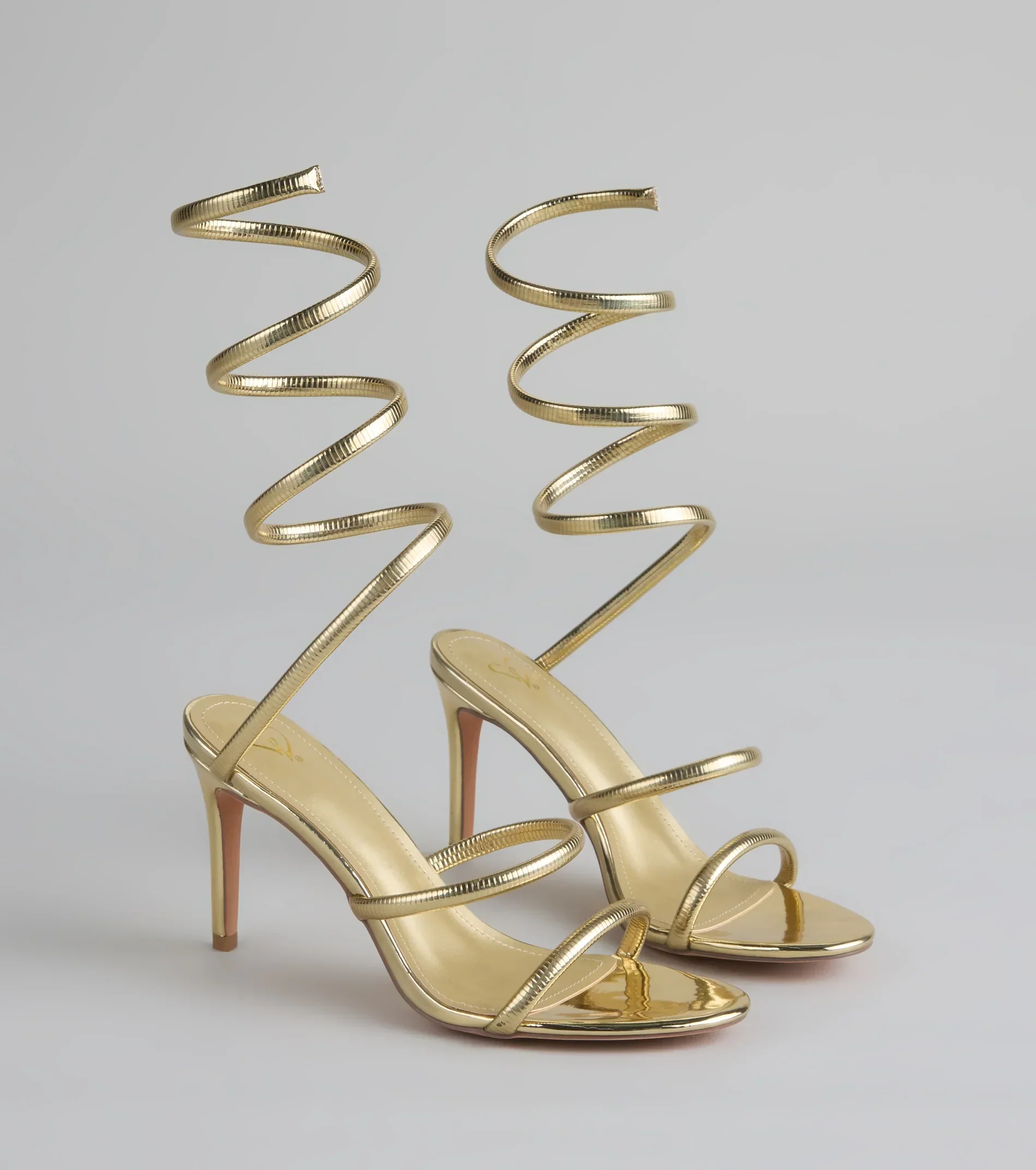 Golden Hour Spiral Stiletto Heels