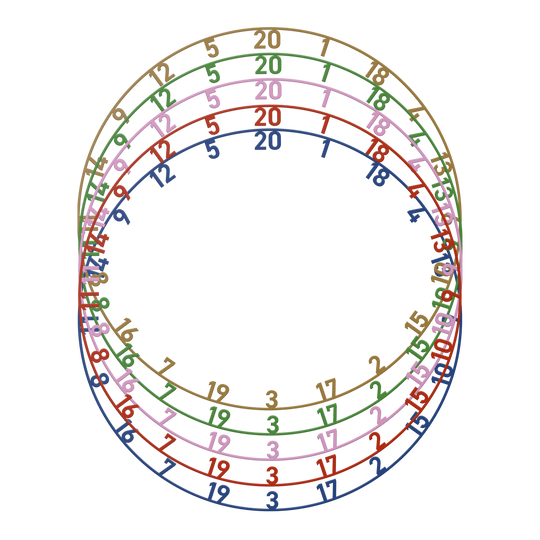 Bulls NL Number Ring Set - 5 Colors