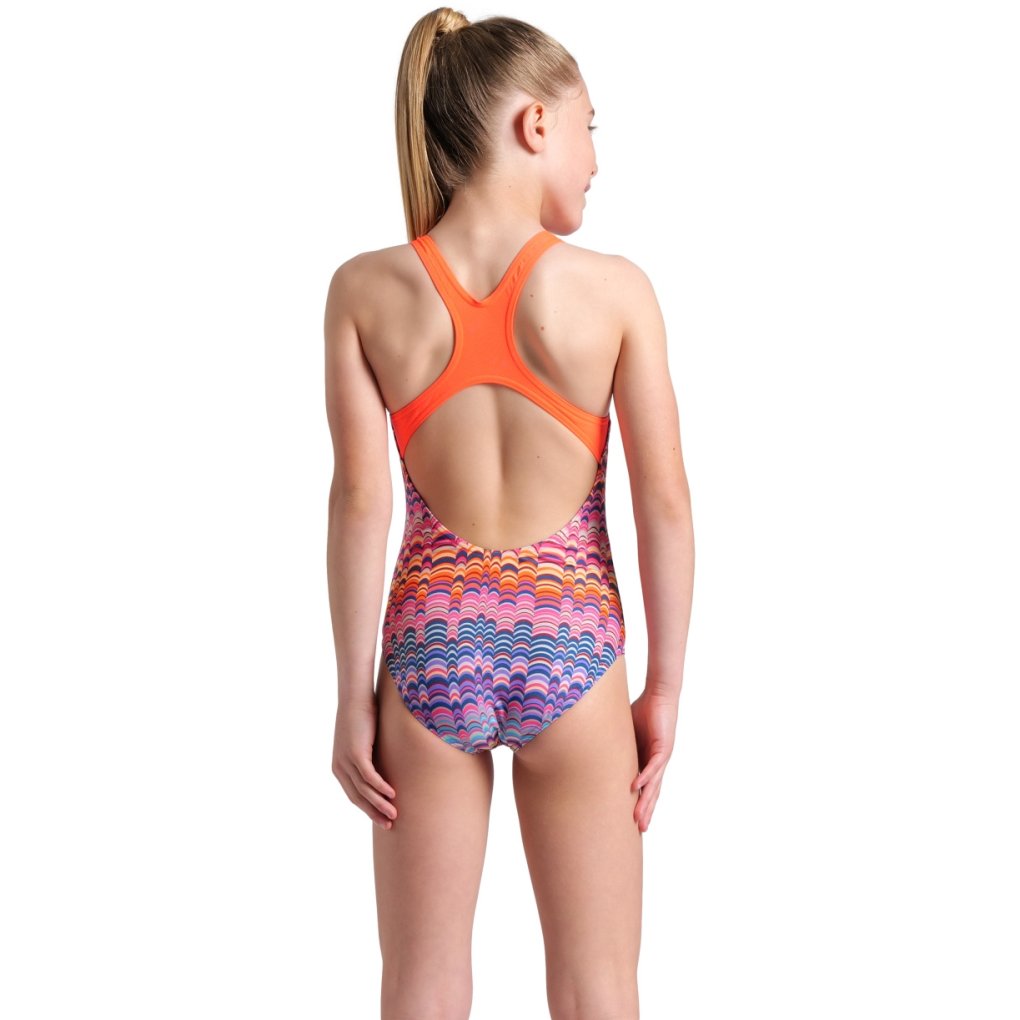 arena Performance Ondulation Swim Pro Back Swimsuit Girls - Multi Violet/Bright Coral