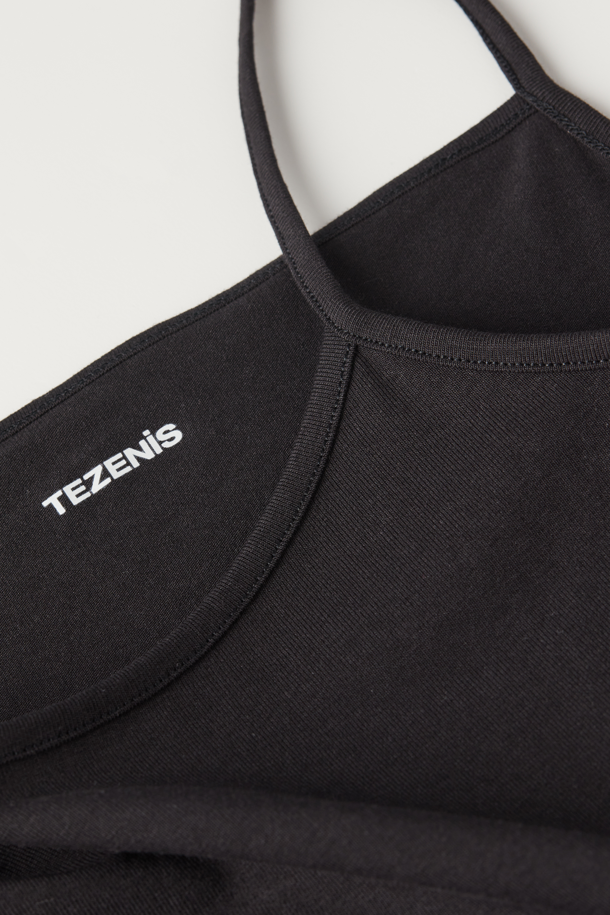 Girls’ Cotton Camisole with Thin Shoulder Straps and Rounded Neck