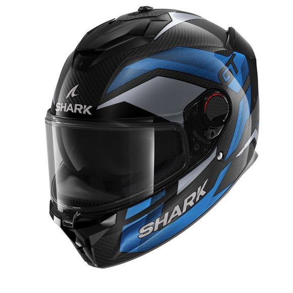 Casque intégral Shark SPARTAN GT PRO CARBON - RITMO - Noir / BleuRef : SH1666-C65197