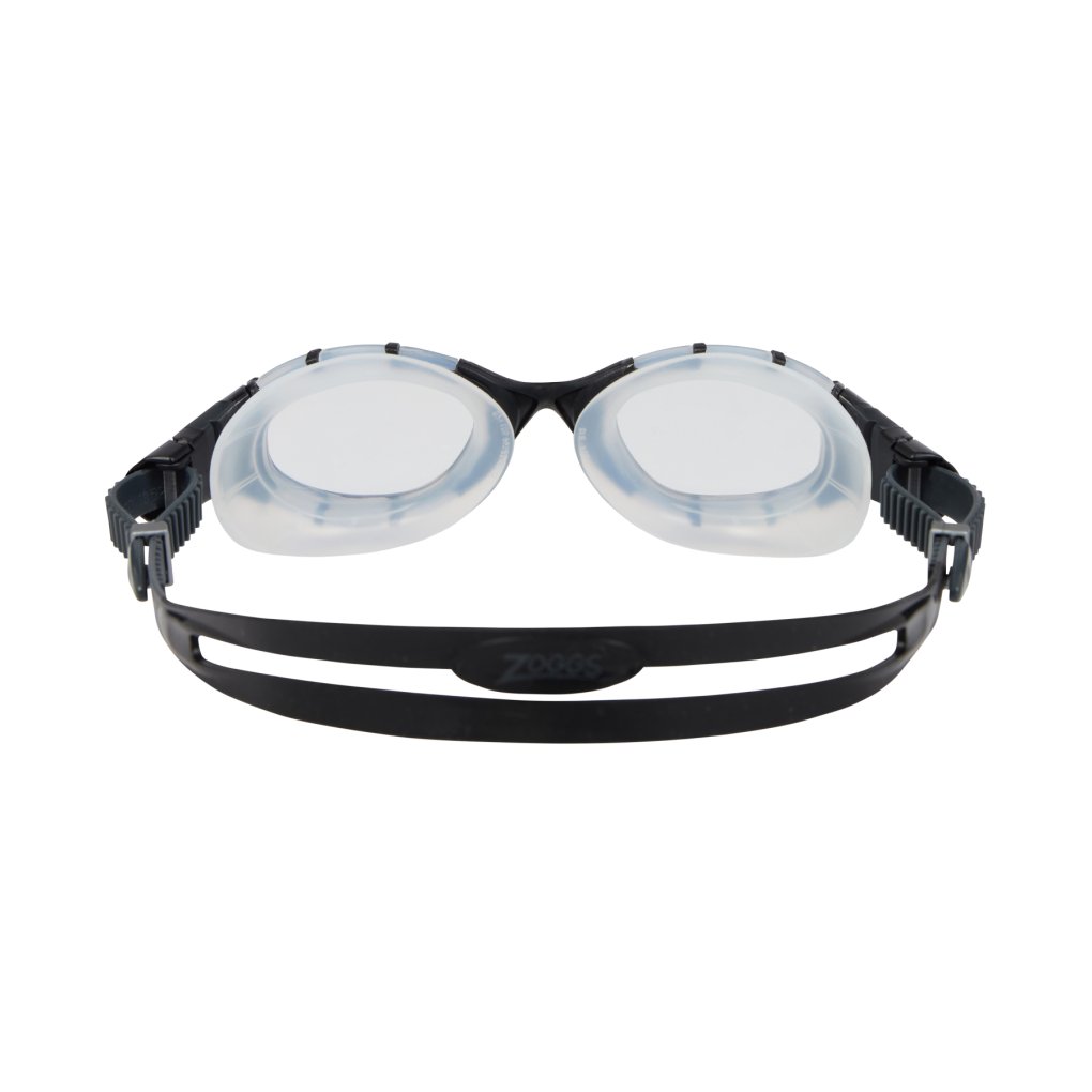 Zoggs Predator Flex Swimming Goggles - Regular Fit - Black/Grey - Clear