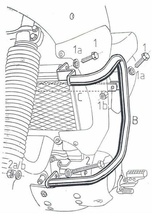 Hepco & Becker Crashbar engine guard - blackYAMAHA 660 XTZ 660 TENERE - 1991 - 1993Ref: Hbe05101A / 502401 00 01