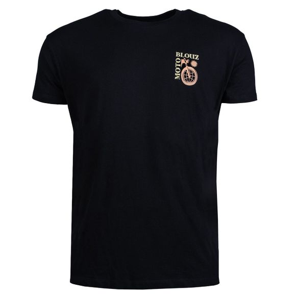 Motoblouz X Motodhomme - Man - 20 Year Old - Black T -ShirtRef: MB0410