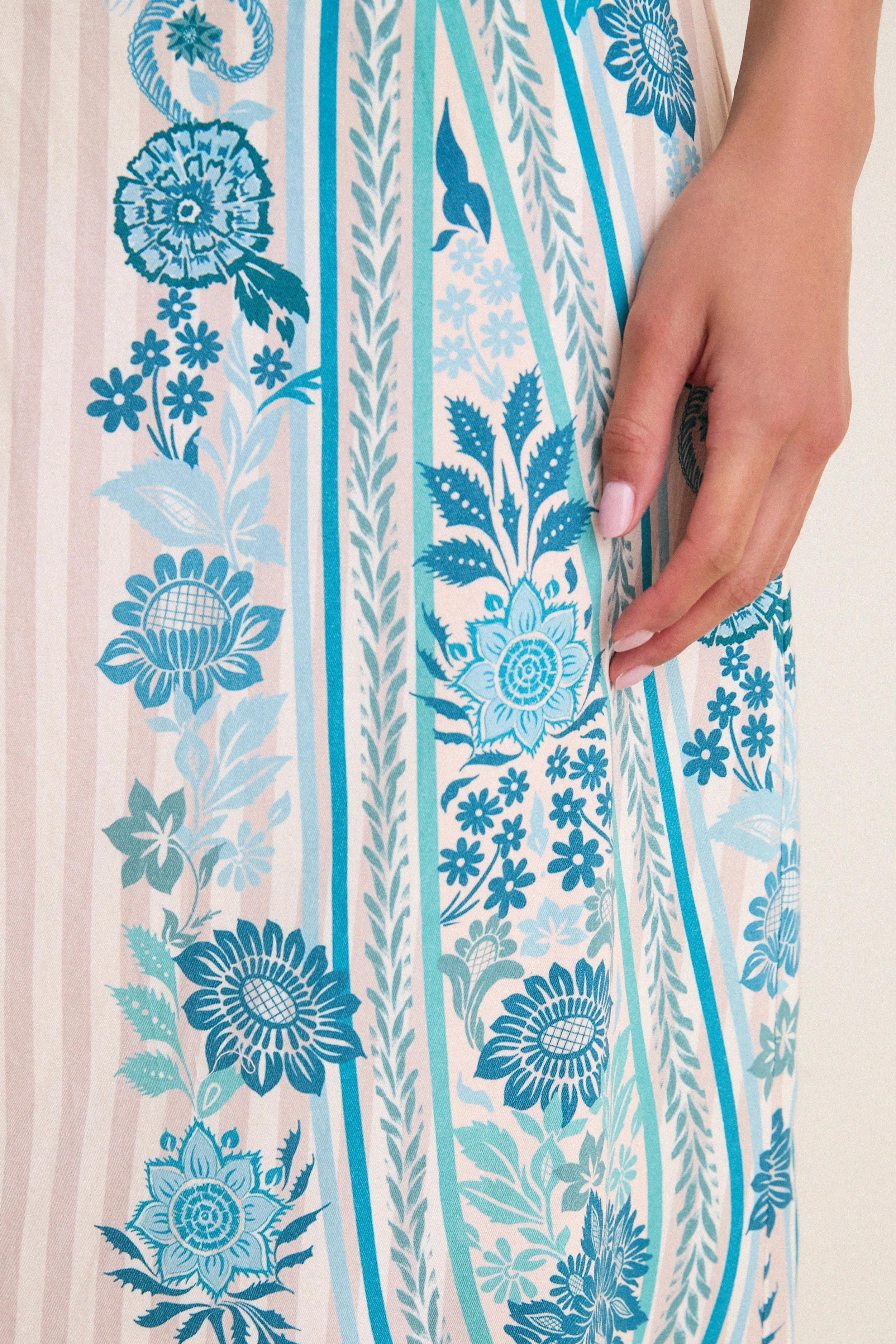 Paisley Stripe Dalton Midi Dress