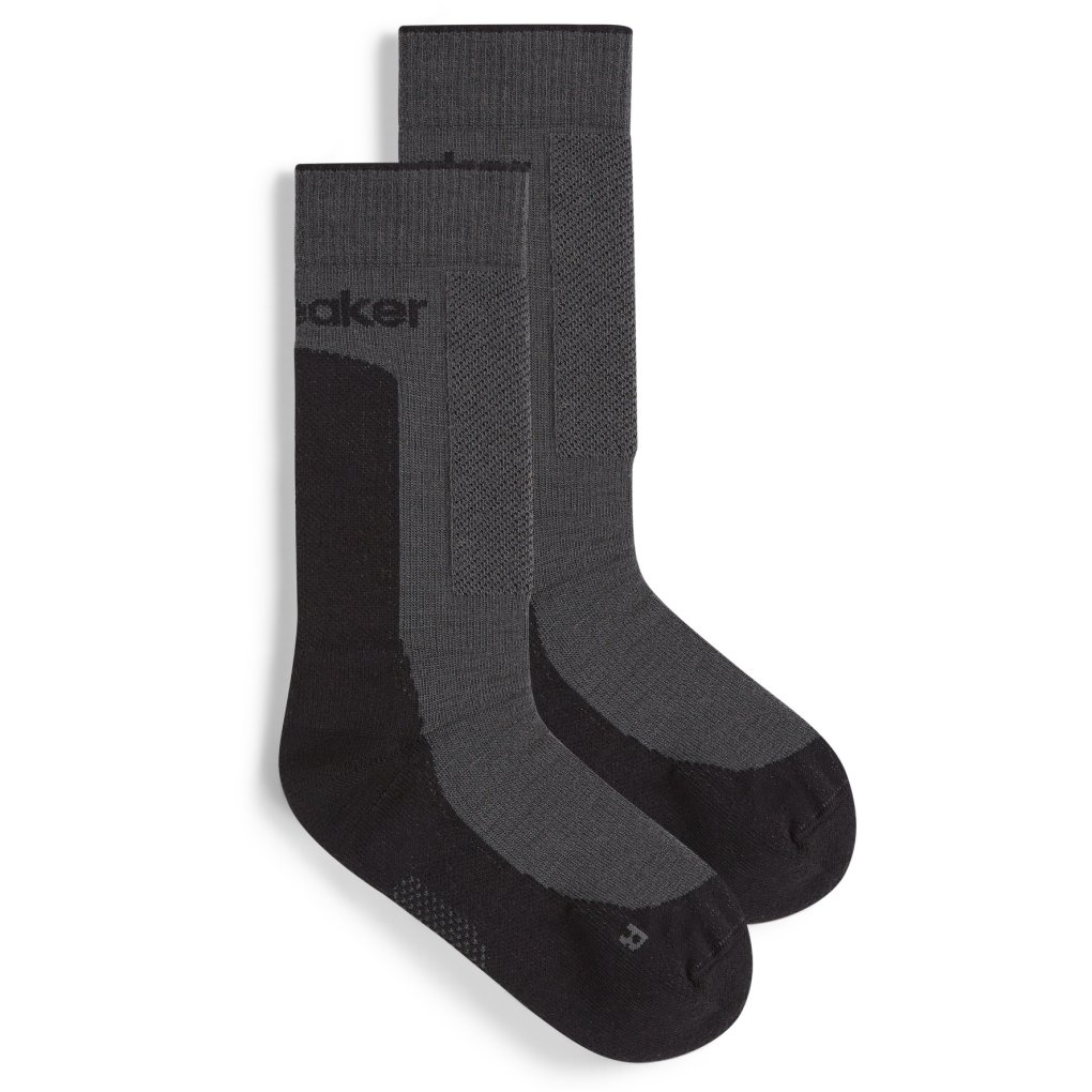 Icebreaker Merino Hike+ Medium Crew Socks Women - Obsidian/Black