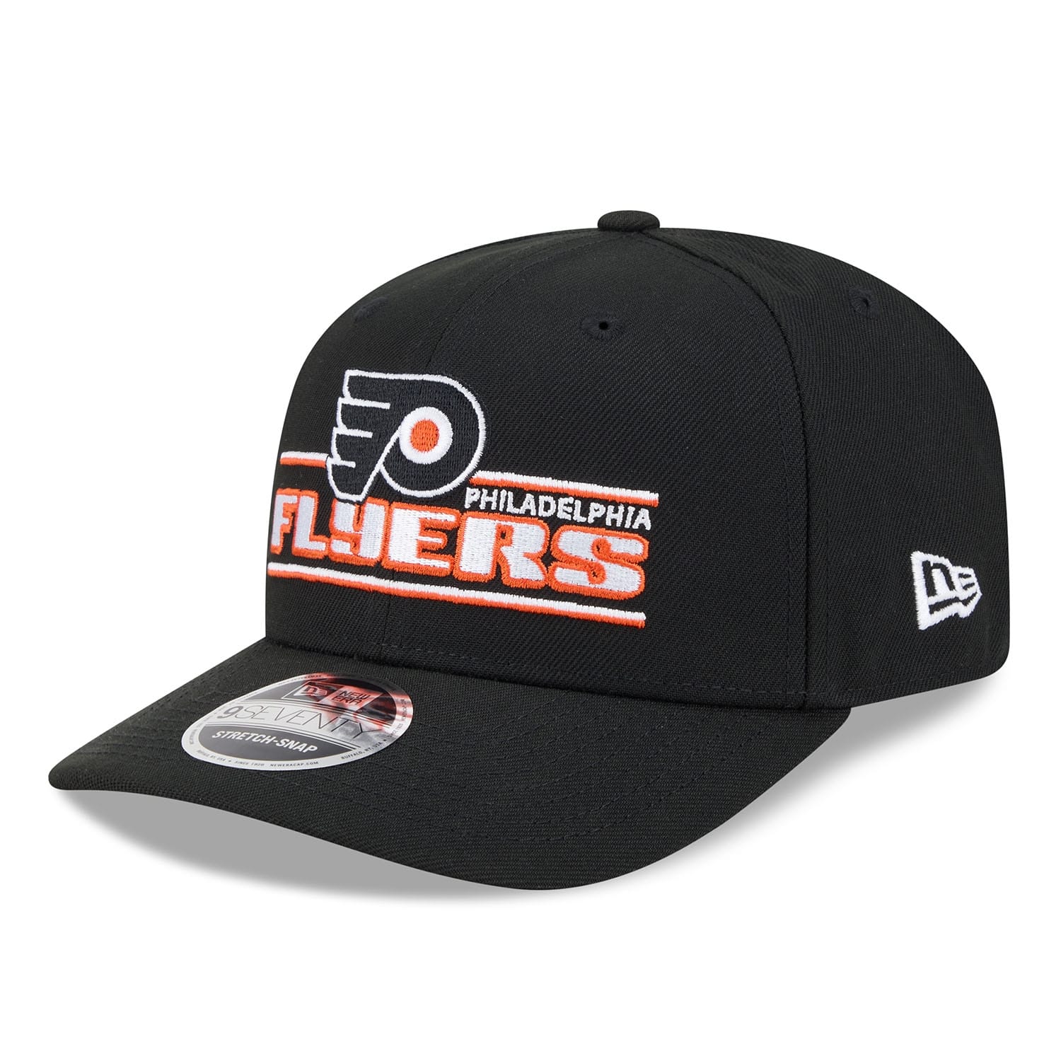 Philadelphia Flyers NHL Stated 9SEVENTY Stretch-Snap Cap Black