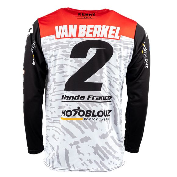 Kenny REPLICA HONDA MOTOBLOUZ SR LARS VAN BERKEL 2024 motocross cross - White / BlackRef: ke2173 / ke2173c613g12_070