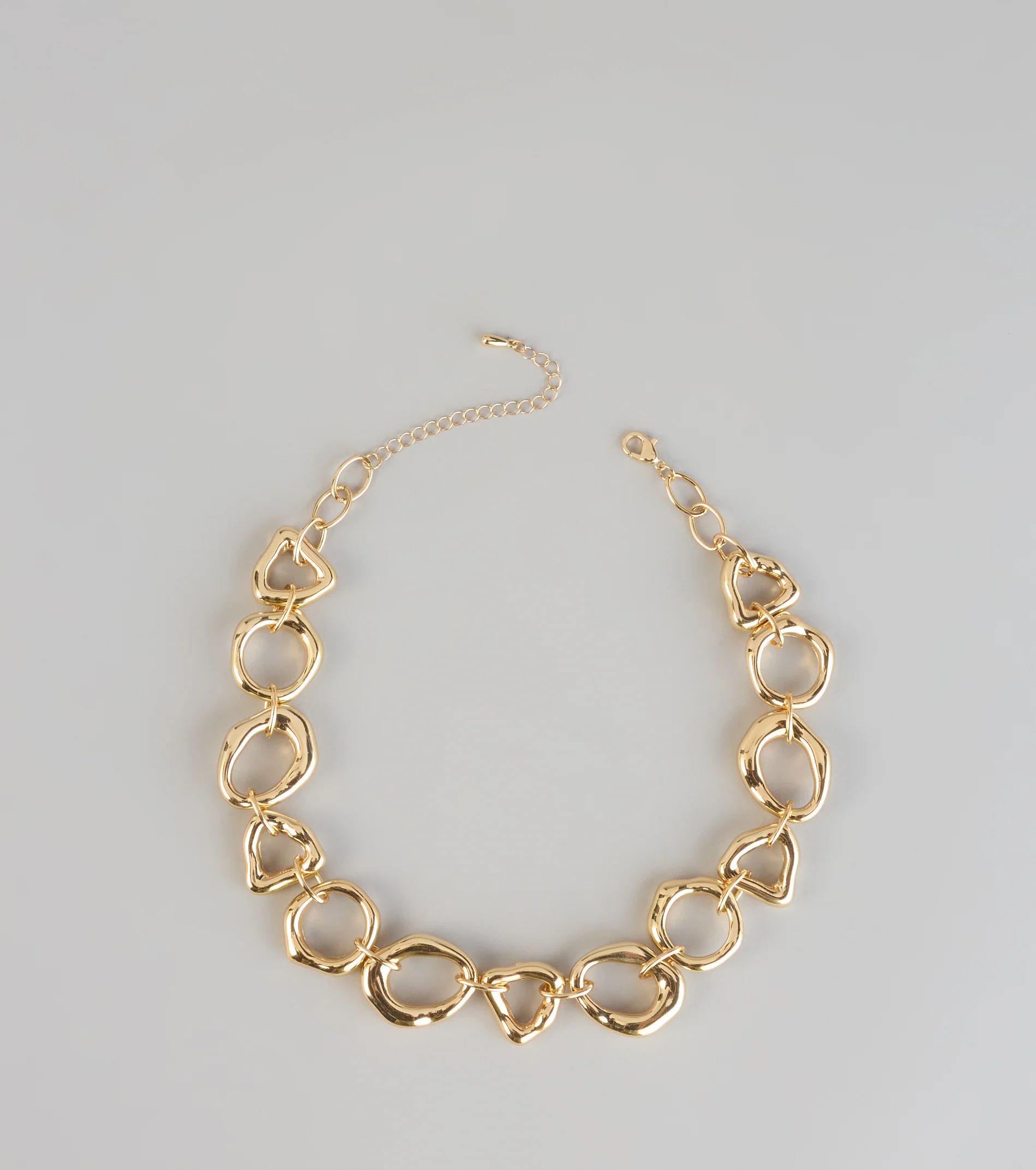 Heart On Lock Statement Necklace