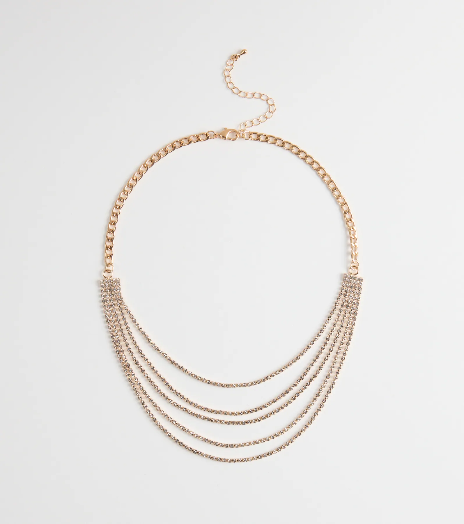 Perfect Girl Layered Rhinestone Necklace