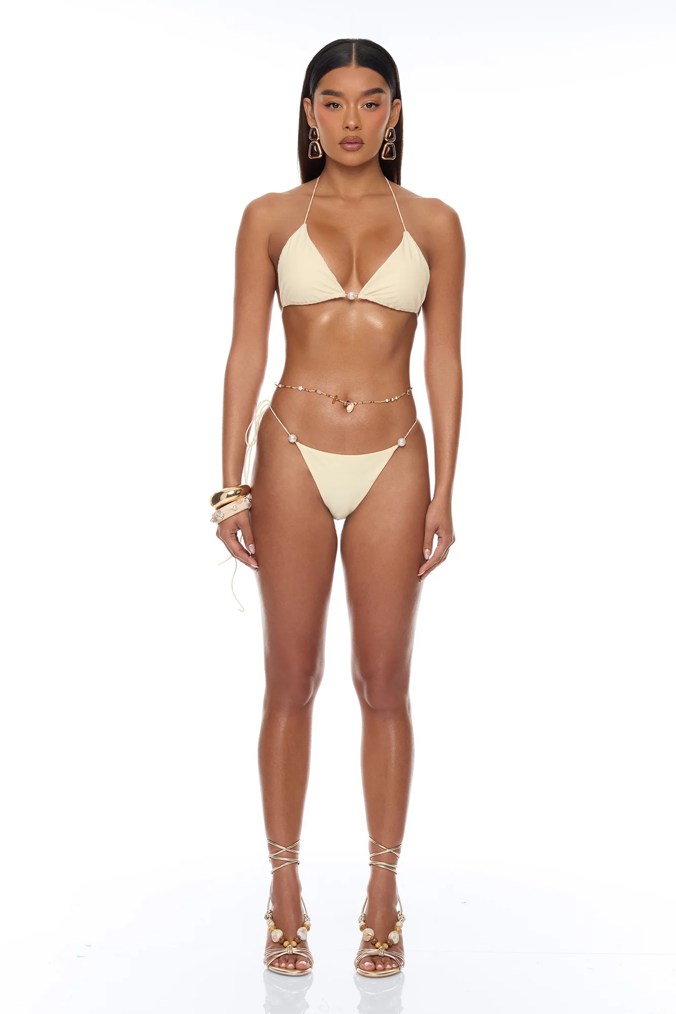 Quinn Pearl 3 Piece Bikini Set - Butter Yellow