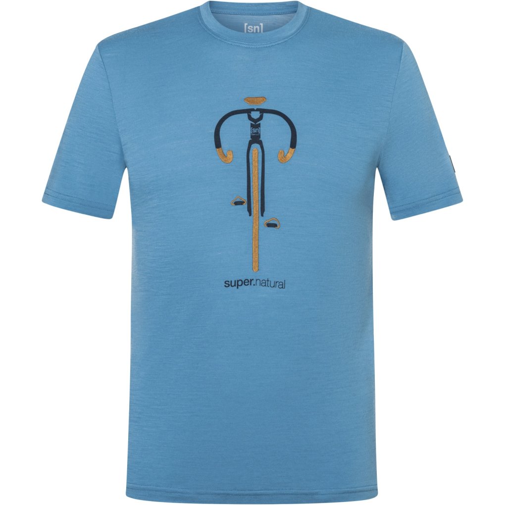 SUPER.NATURAL Vintage Bike Tee Men - Blue Heaven/Blueberry/Dried Tobacco