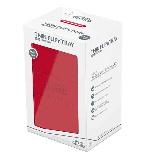 Ultimate Guard Twin Flip'n'Tray 160+ XenoSkin Monocolor - Red