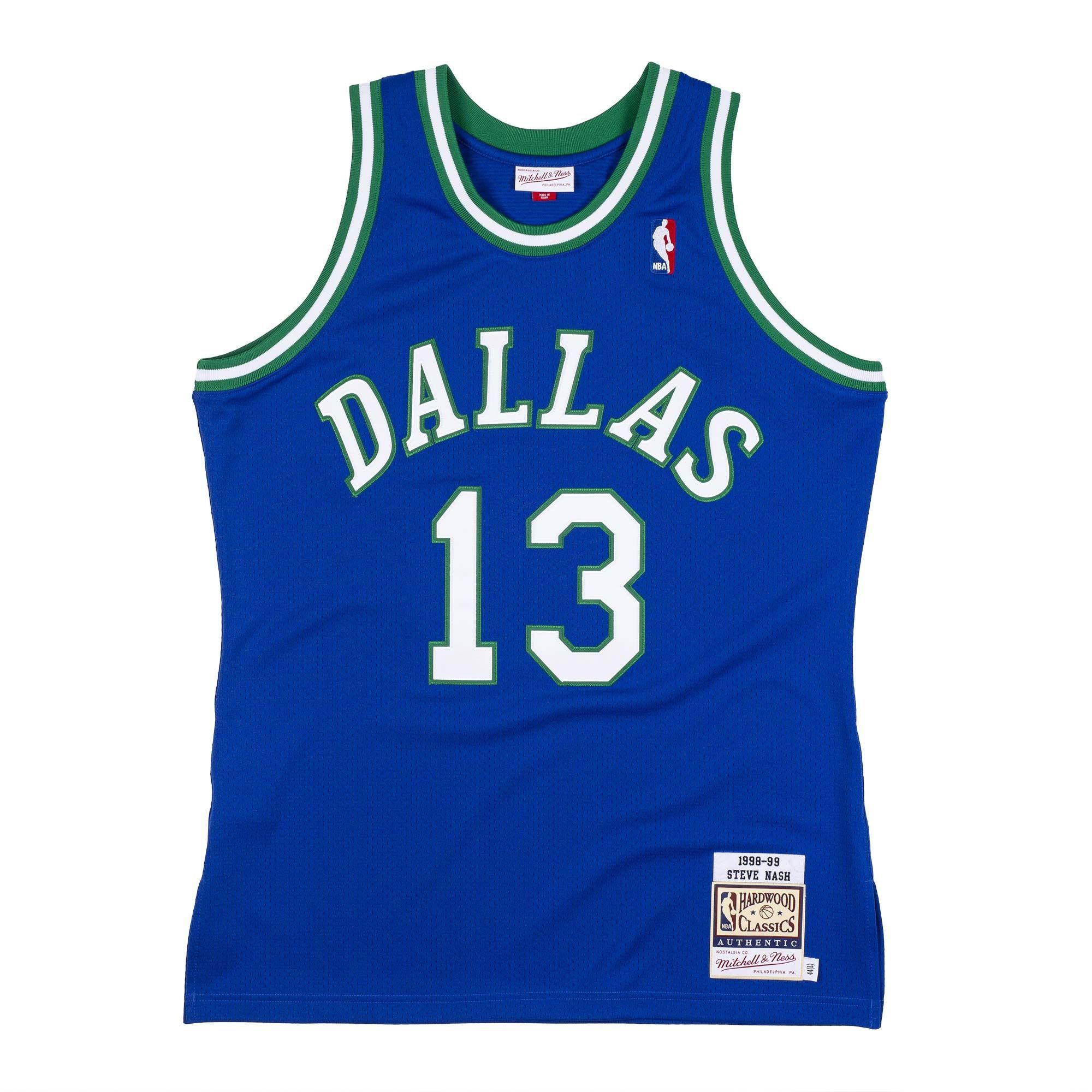 Steve Nash #13 Dallas Mavericks 1998-99 Mitchell & Ness Swingman NBA Jersey Blue