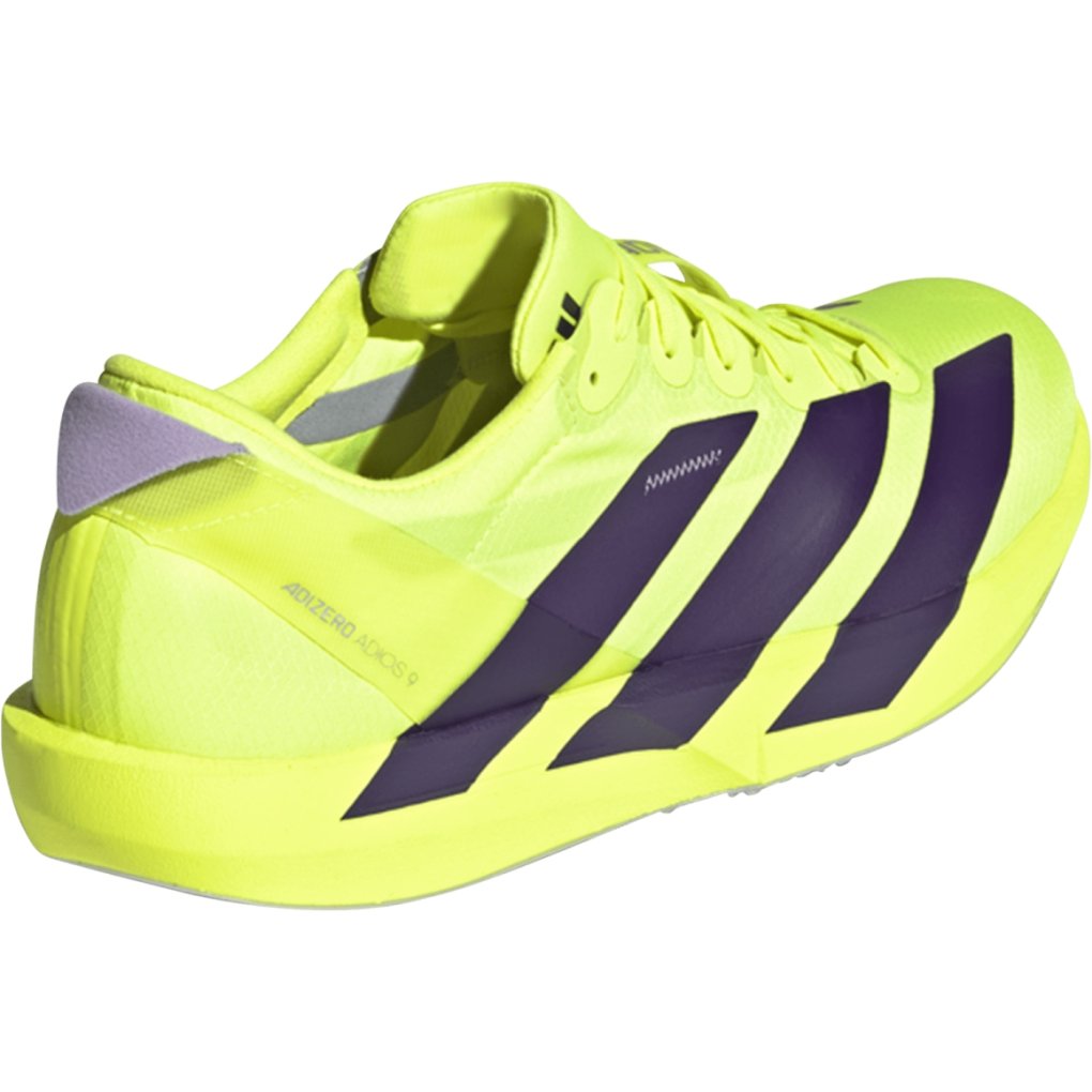 adidas Adizero Adios 9 Running Shoes Men - sulphur yellow/aurora plum/power plum JQ0776
