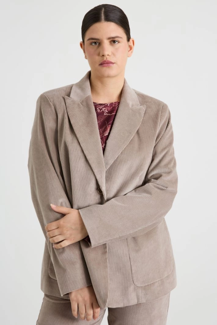 Corduroy blazer - DOVE GREY