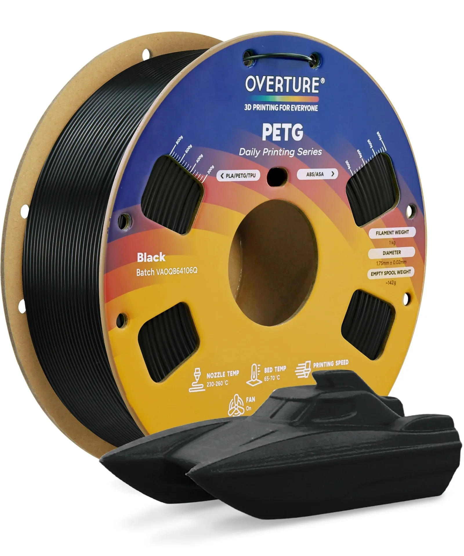 Overture PETG 3D Printer Filament 1.75mm