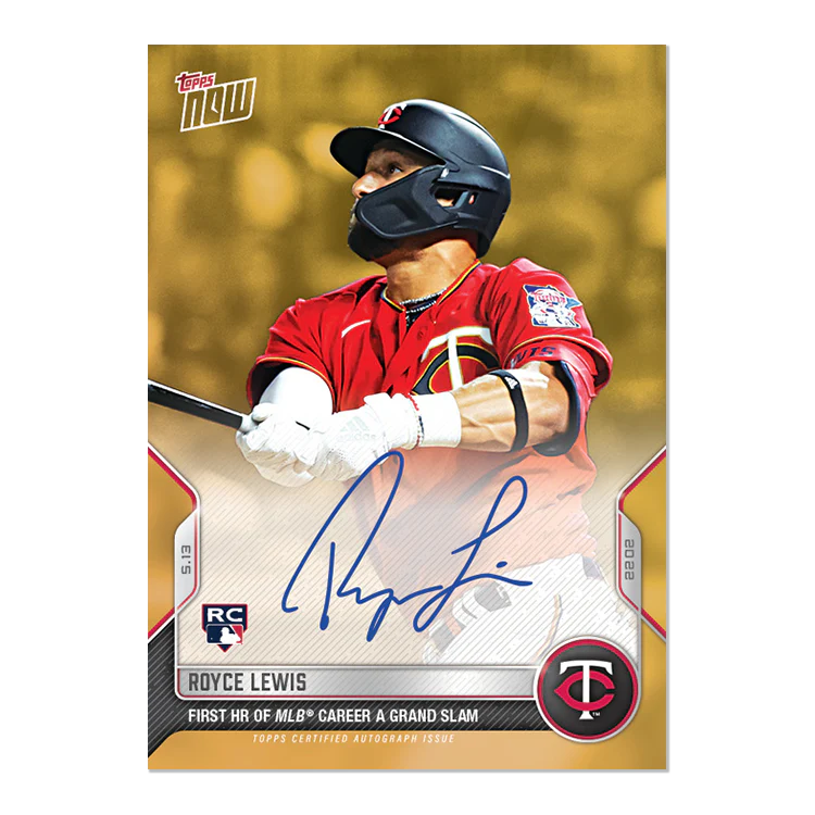 On-Card Auto # to 1 - Royce Lewis - 2022 MLB TOPPS NOW® Card 173F