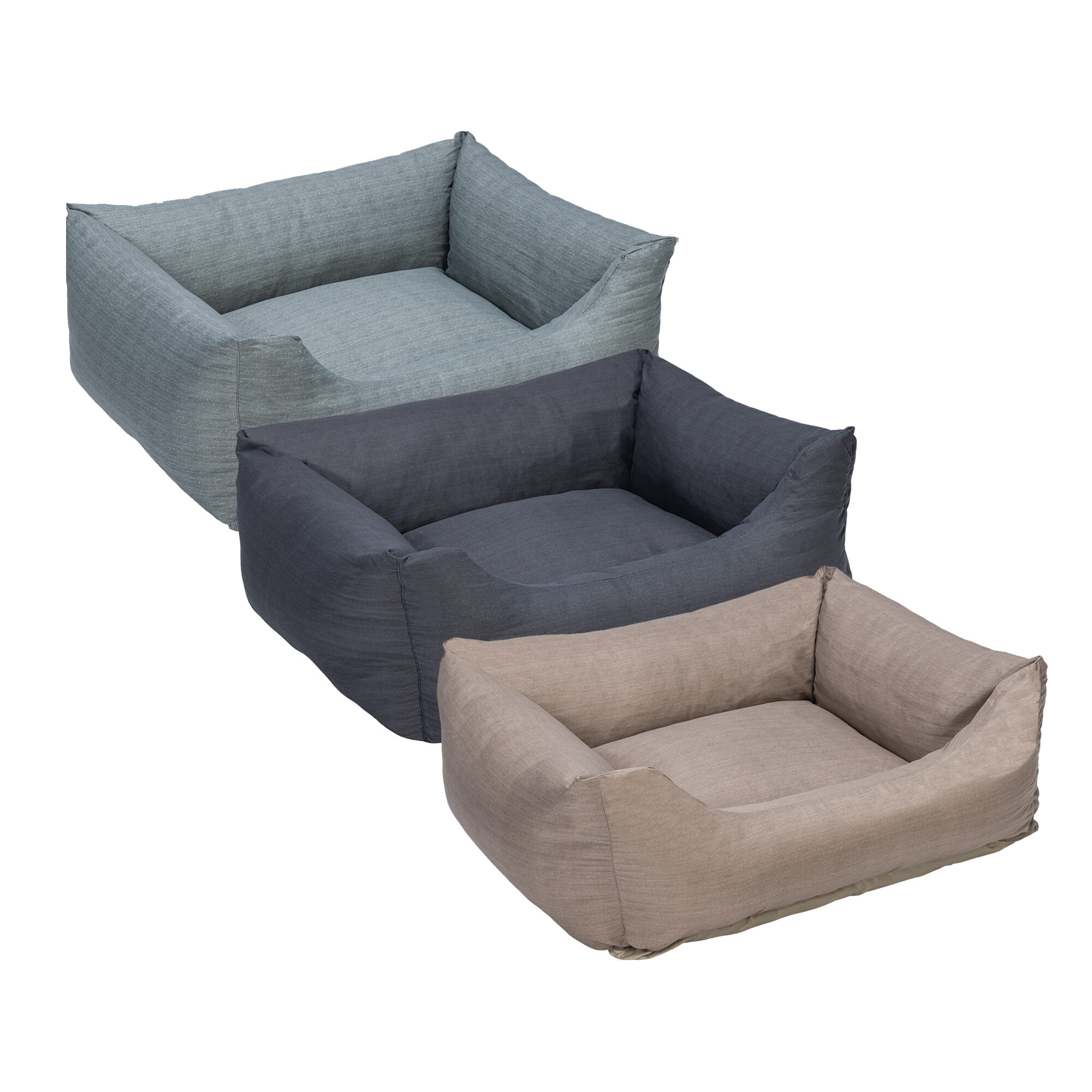 Beeztees Lounging Bed Sofixa - Anthracite - 65 x 60 x 20 cm