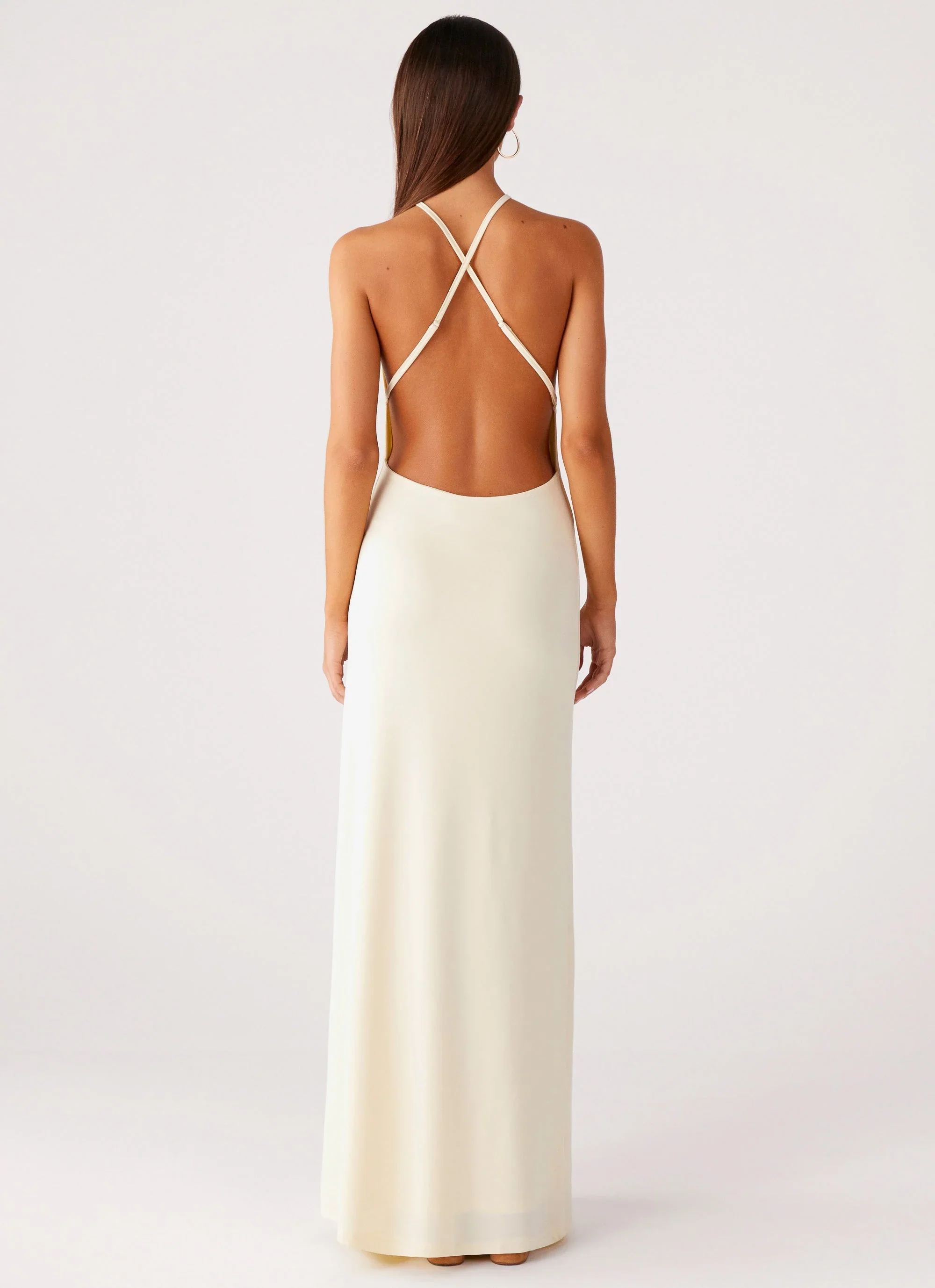 Mistlight Cowl Maxi Dress - Yellow