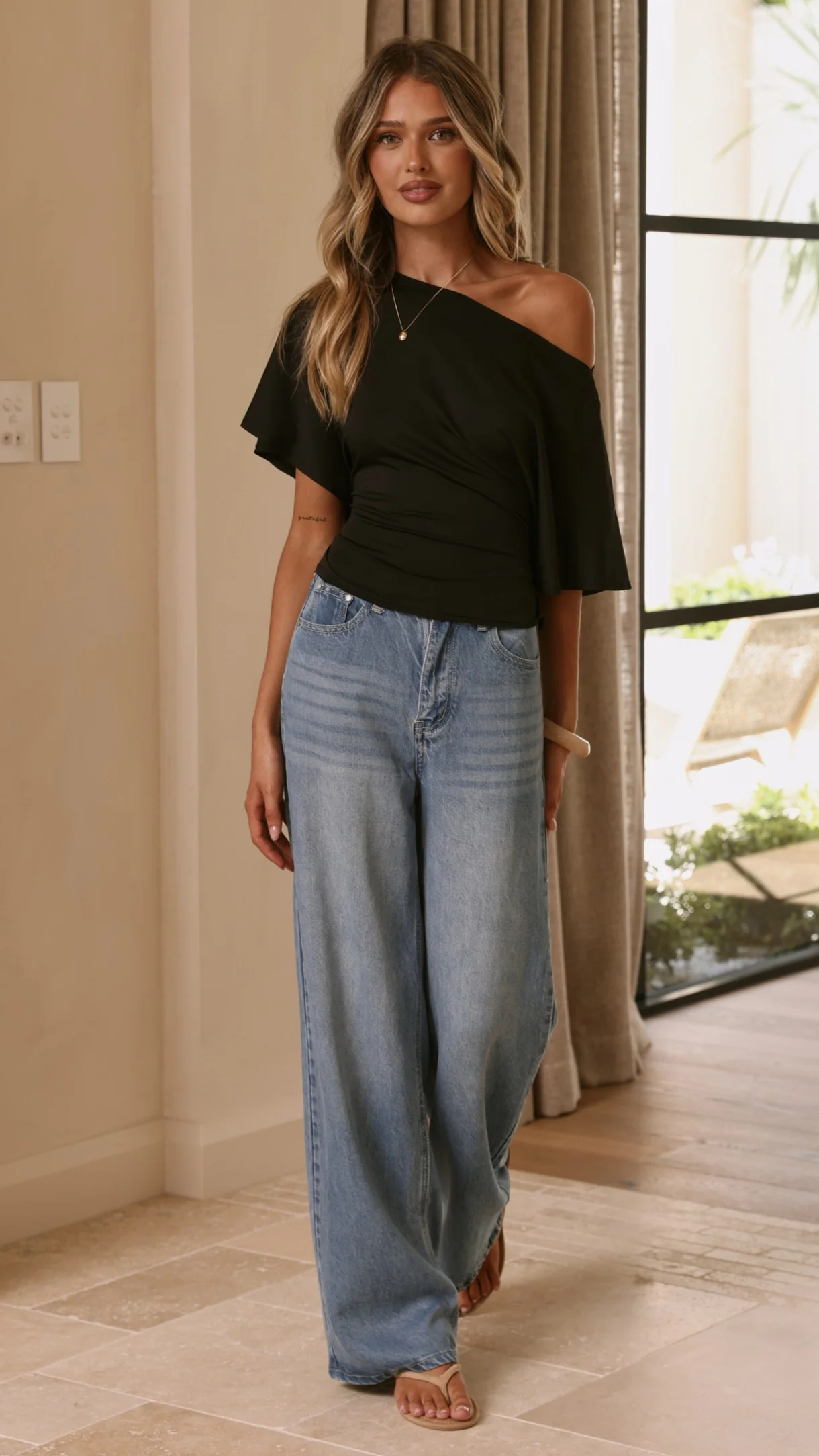 Tarah Straight Leg Jeans - Mid Blue Denim