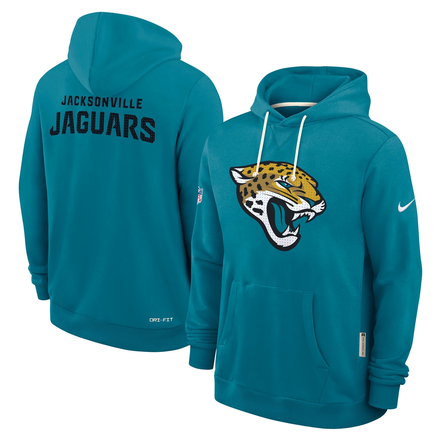 Jacksonville Jaguars 2025 NFL Sideline Standard Issue Hoodie Teal