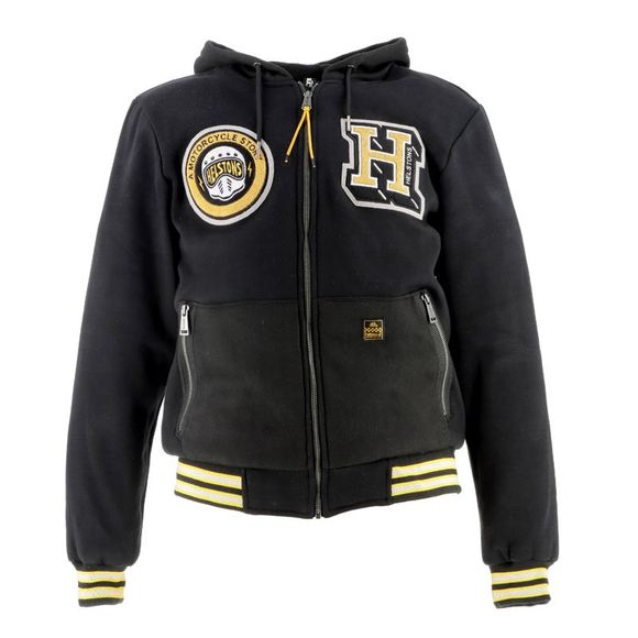Helstons HOODIE UNIVERSITY motorcycle sweatshirt - BlackRef: HS1112