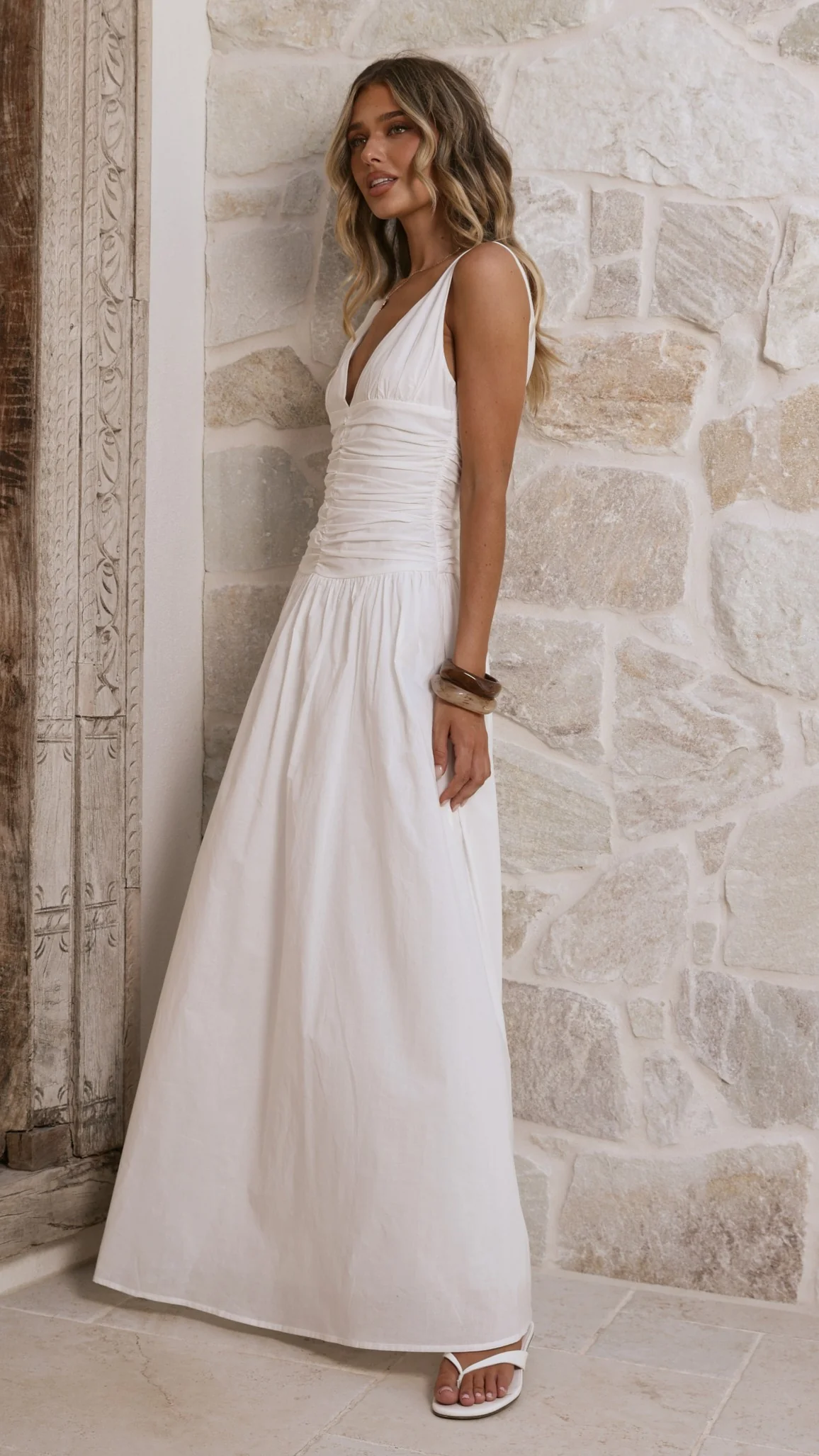 Sanya Maxi Dress - White