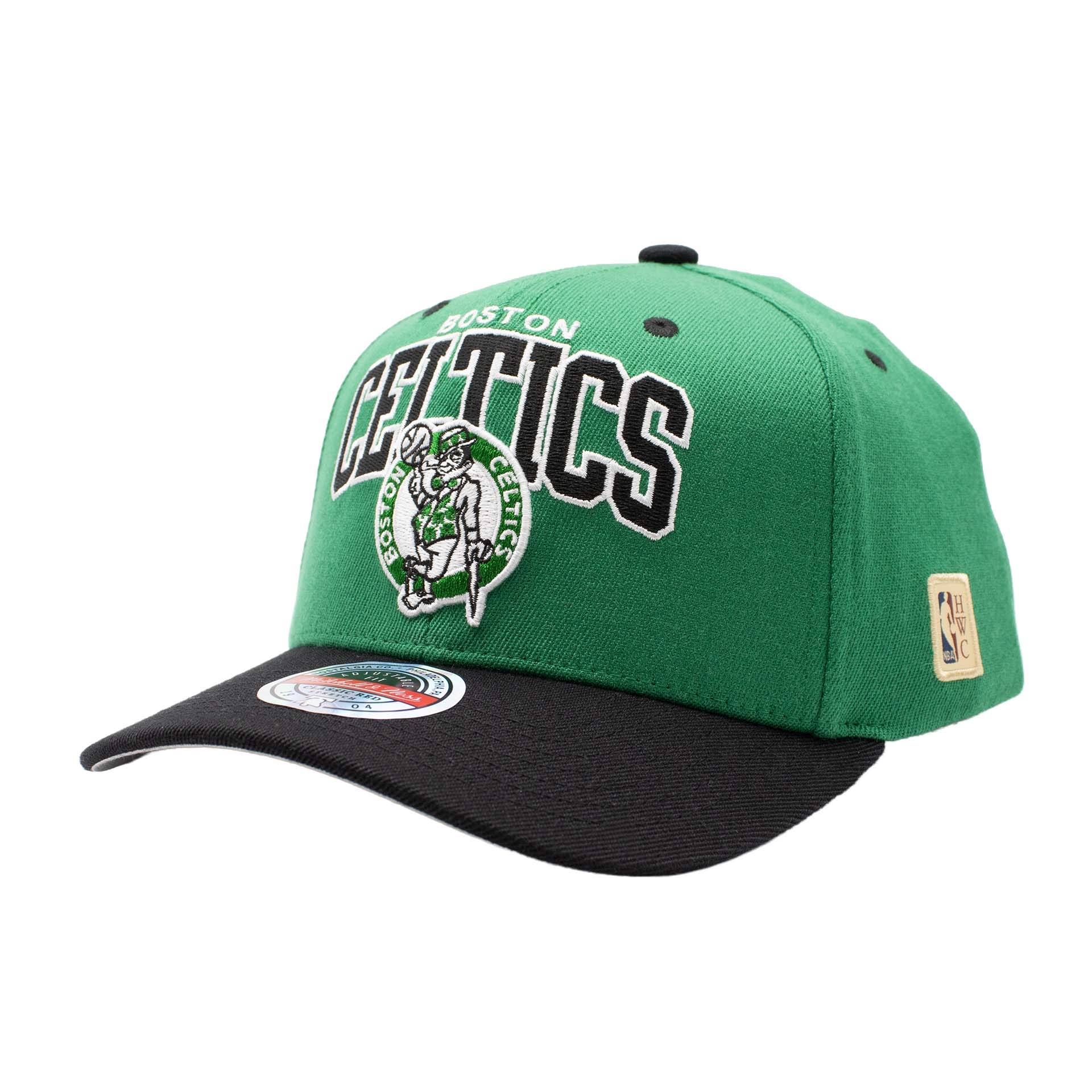 Boston Celtics Team Arch Classic Red Stretch-Snap NBA Cap Green