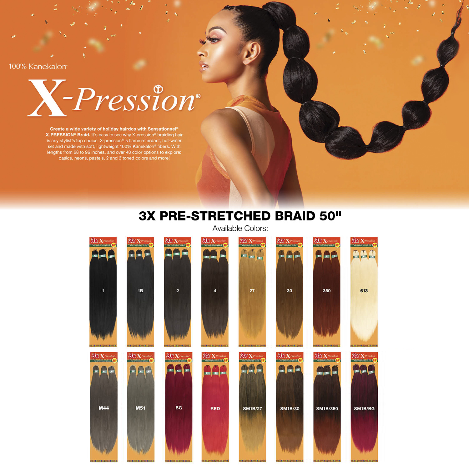 Sensationnel Braids X-Pression 3X Pre-Stretched Braid 50