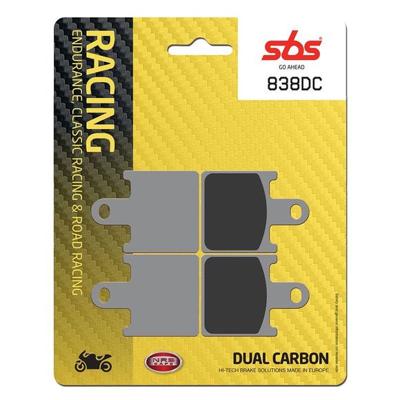 SBS 838DC Racing carbon front brake padsRef : 838DC / 838060
