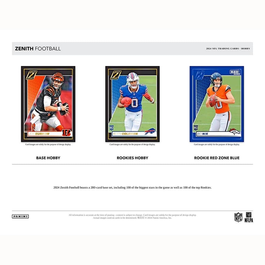 2024 Panini Zenith Football NFL Hobby Box