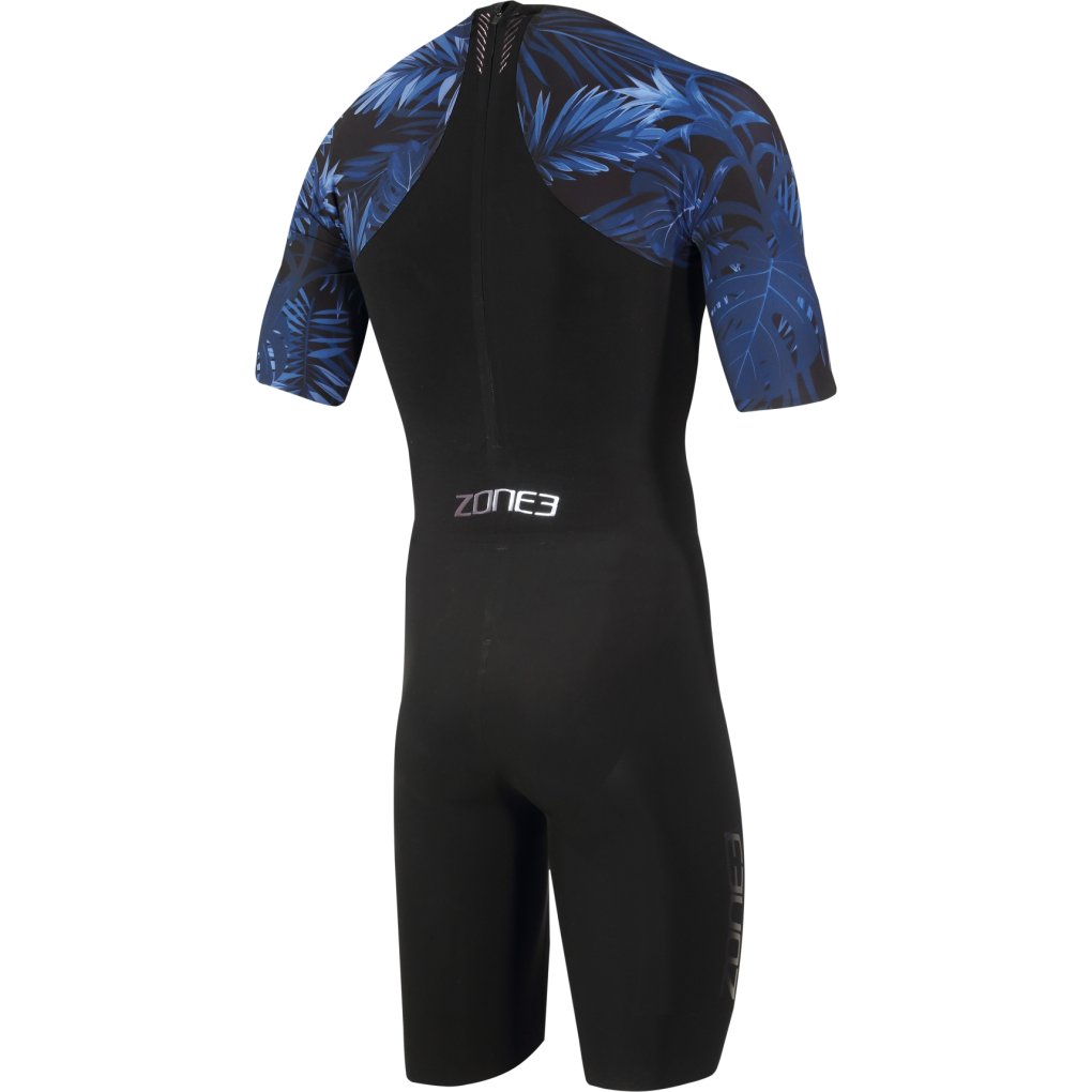 Zone3 Shortsleeve Swimskin Men - black/blue