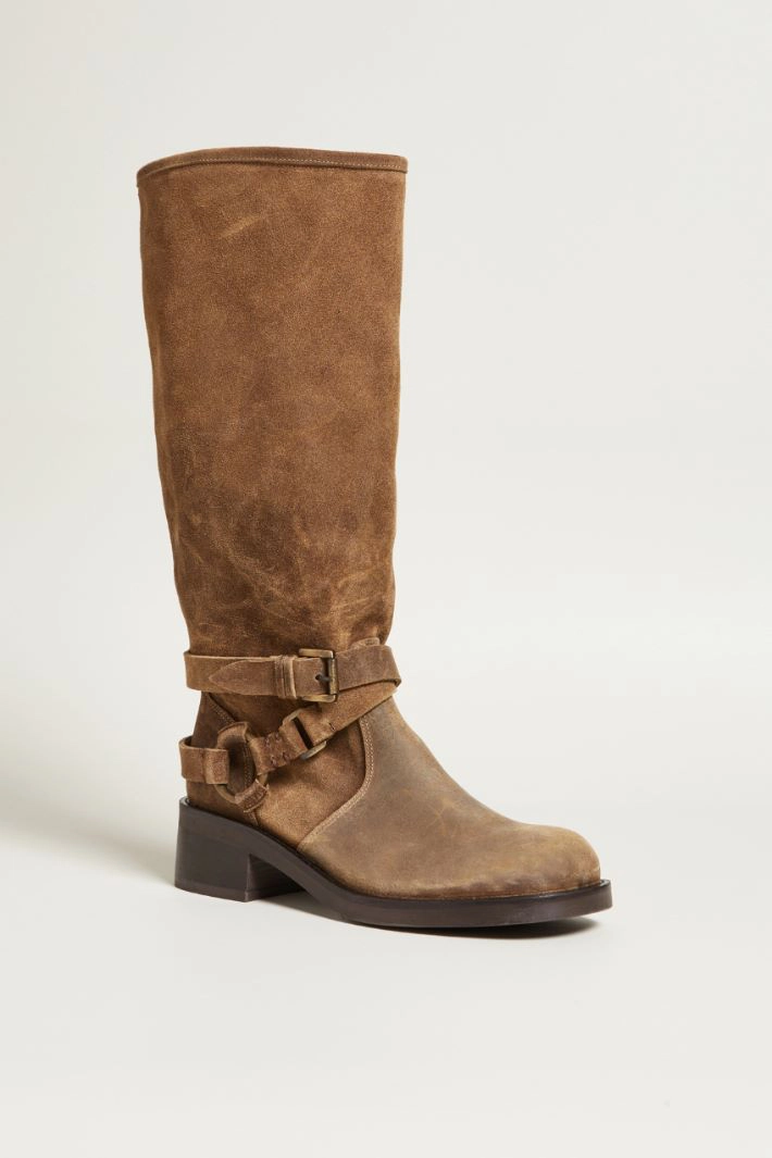 Biker-style boots - BROWN