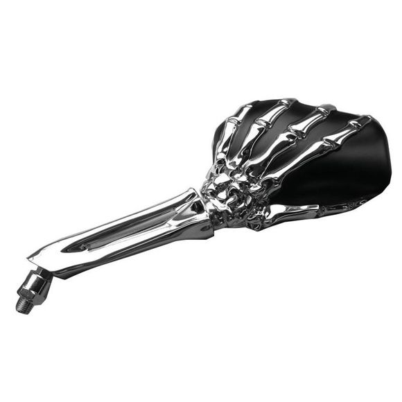 Highway Hawk Skeleton Hand Rearview Mirror (pair) Universal - Black / GrayRef: HIG0130 / 91-866