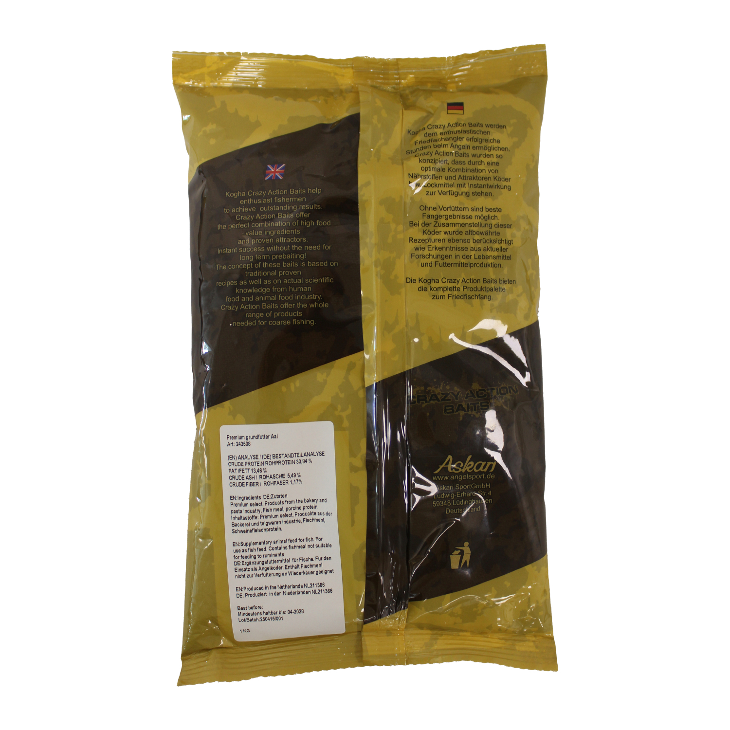 Kogha Crazy Action Baits Groundbait Eel