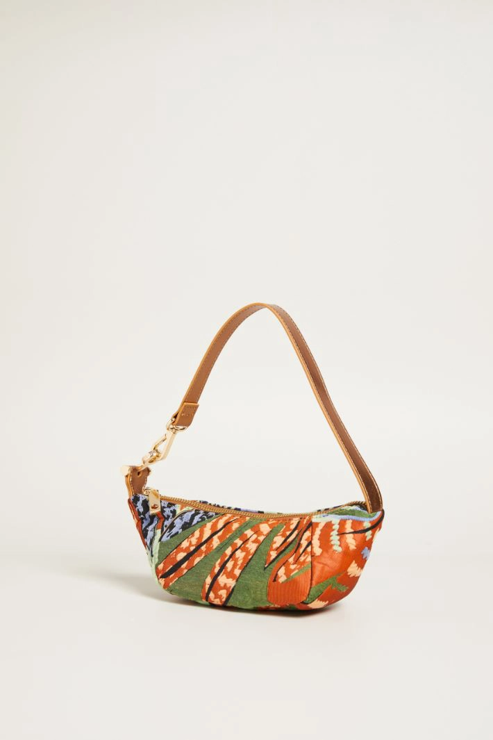 Jacquard mini bag - ORANGE BLUE GREEN