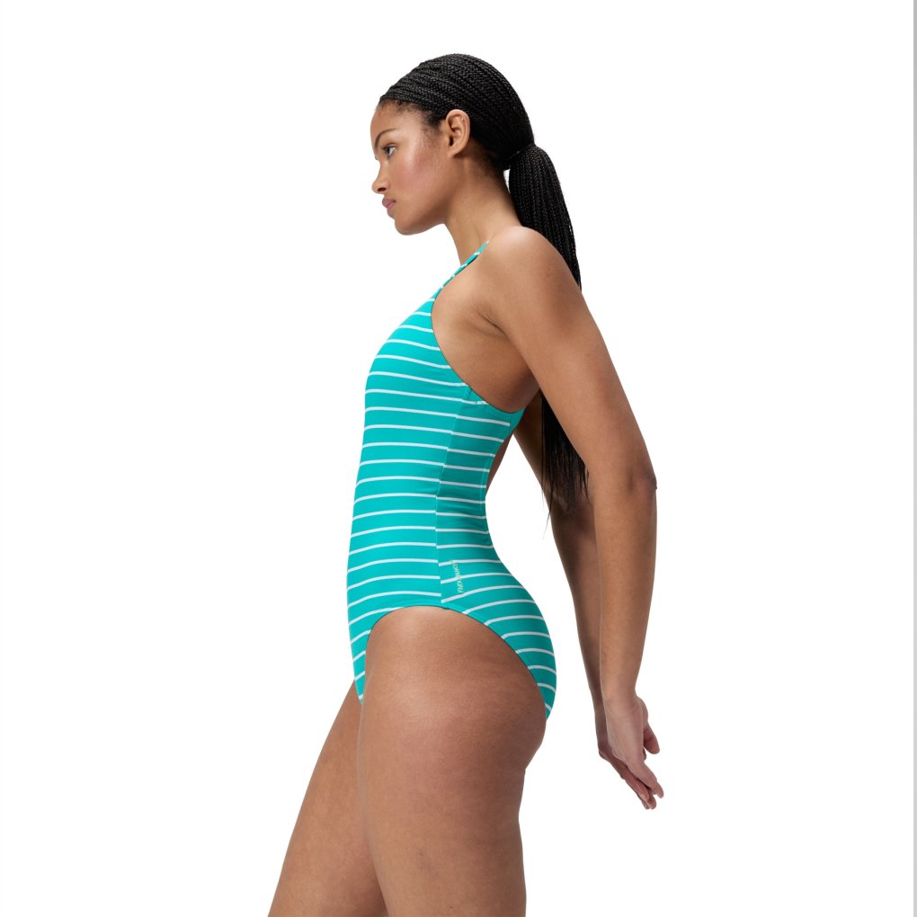 Speedo Endurance+ Printed Medalist Swimsuit Women - turquiose gem