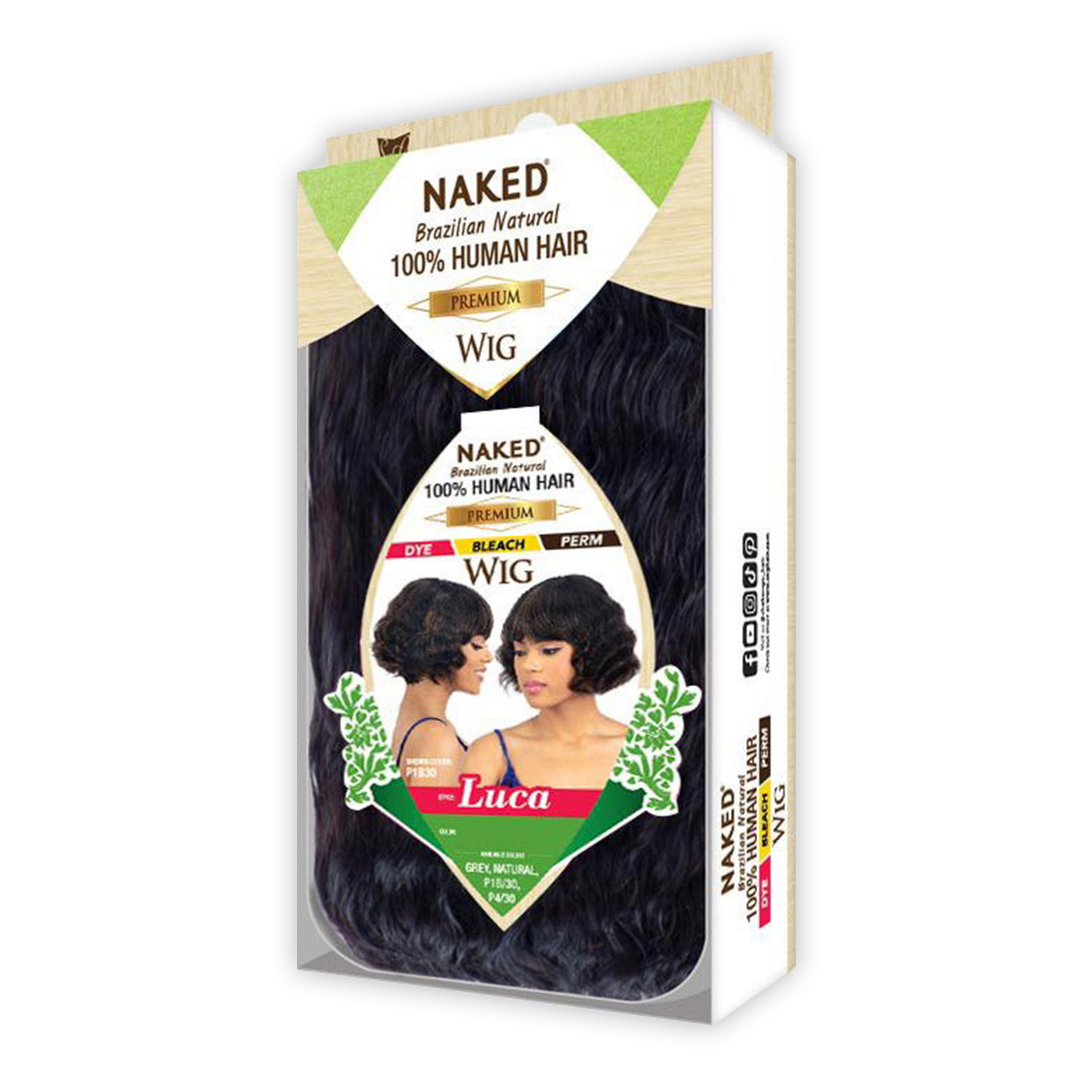 Naked Brazilian Natural Human Hair Premium Wig Luca