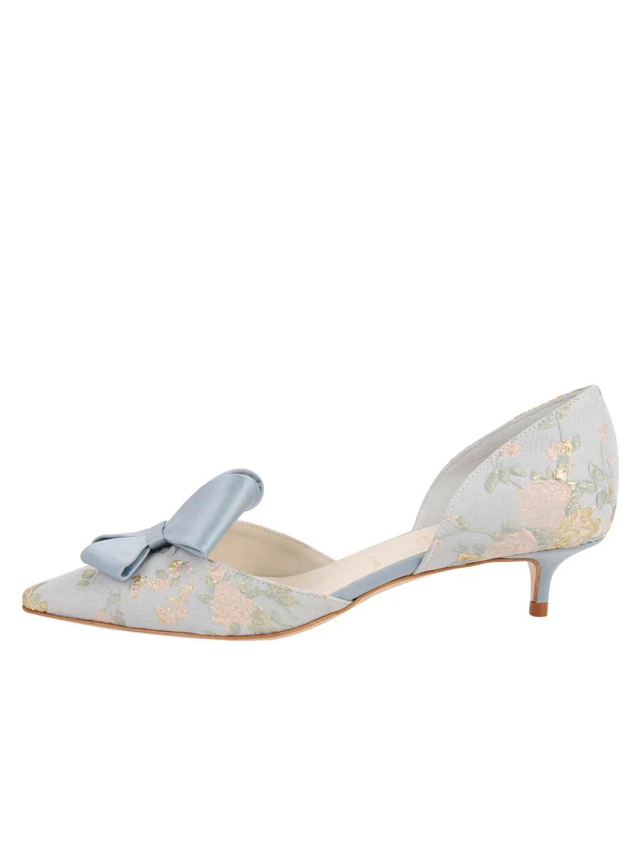 Cliff d'Orsay Kitten Heel Brocade