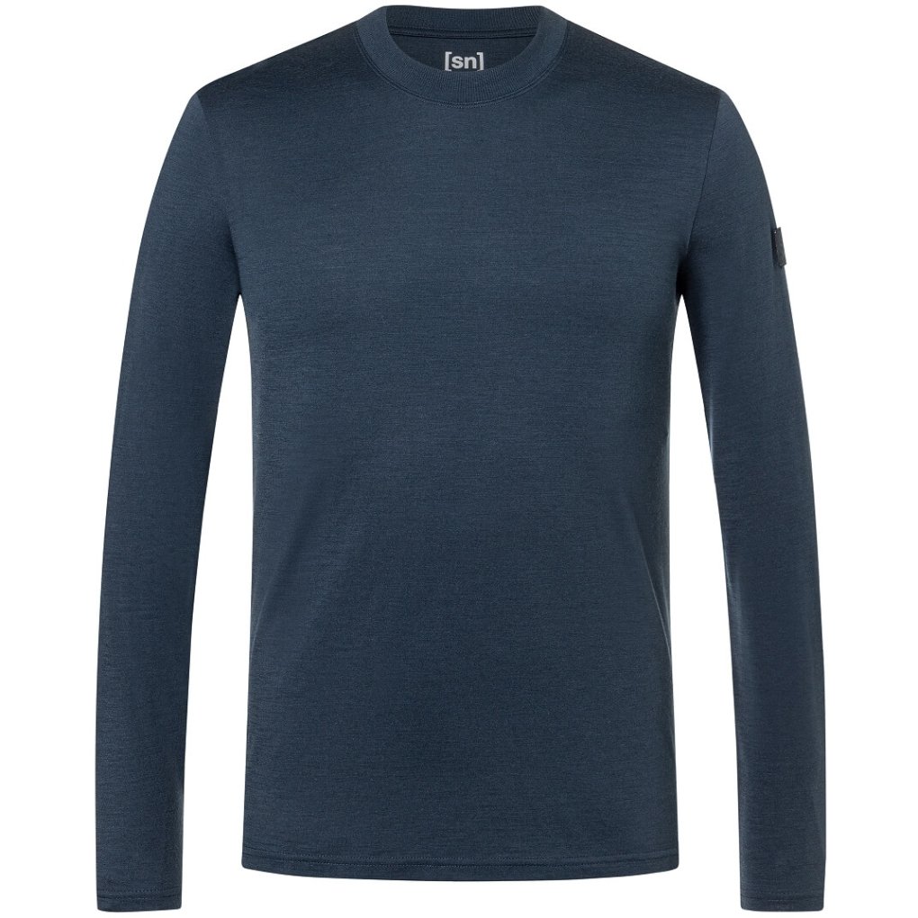 SUPER.NATURAL Casual Rib Bio Longsleeve Men - Blueberry