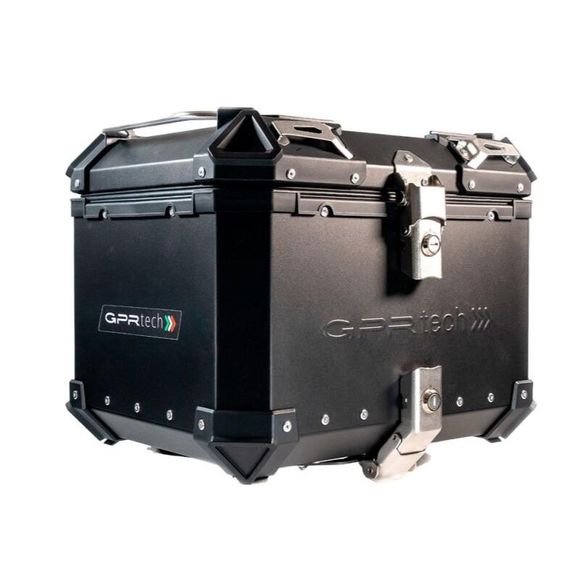 GPR Tech ALPI-TECH Alu Top Case - 45 Liters + Universal Mounting Plate - BlackRef: GTE0053
