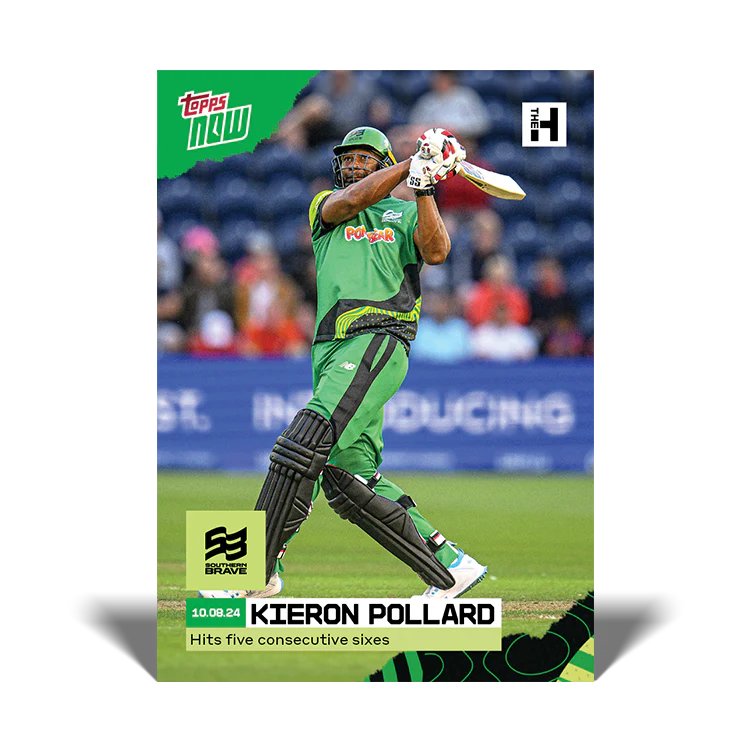 Kieron Pollard - Hits five consecutive sixes - 2024 The Hundred TOPPS NOW® Card 15
