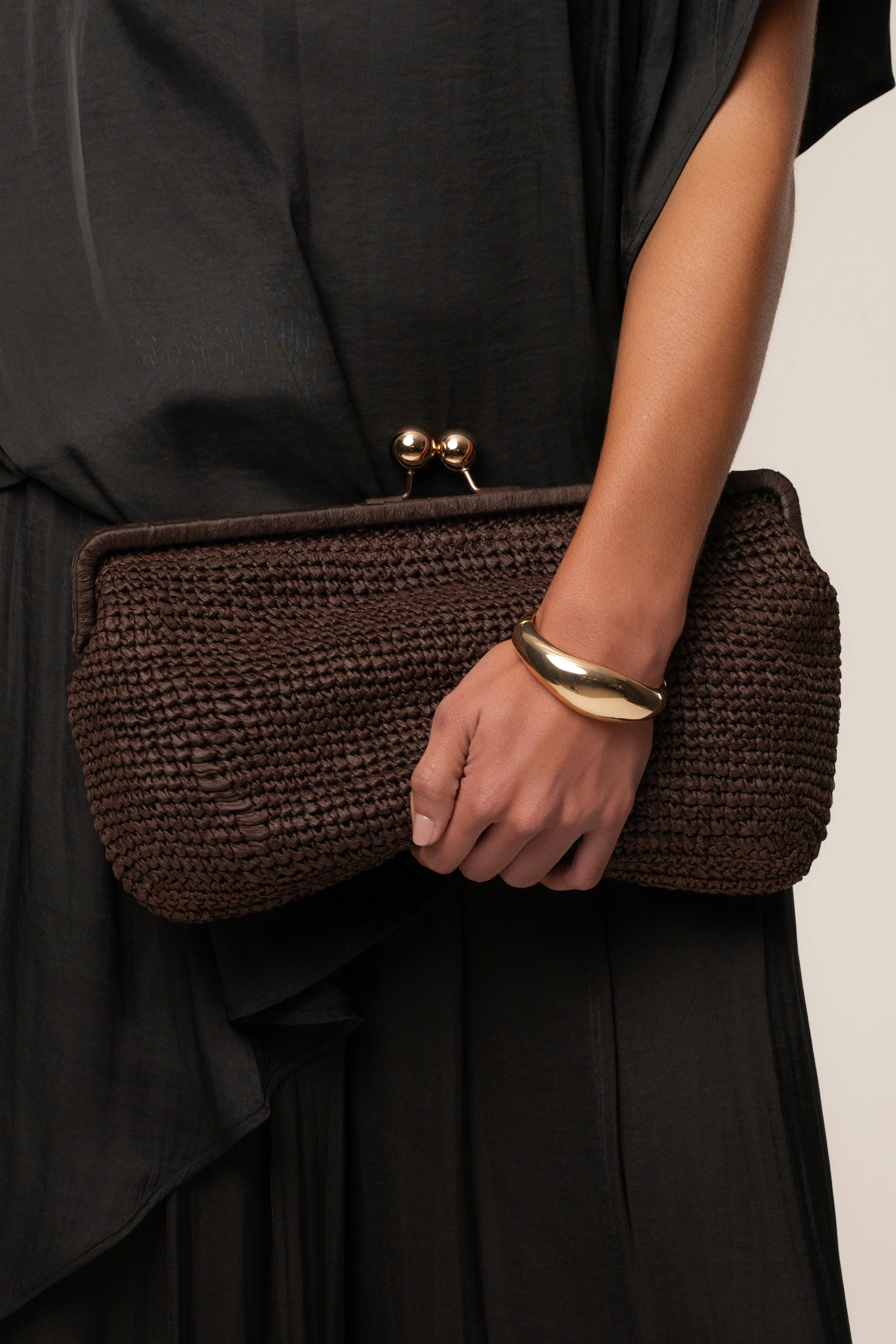 Chocolate Sunkissed Clasp Clutch