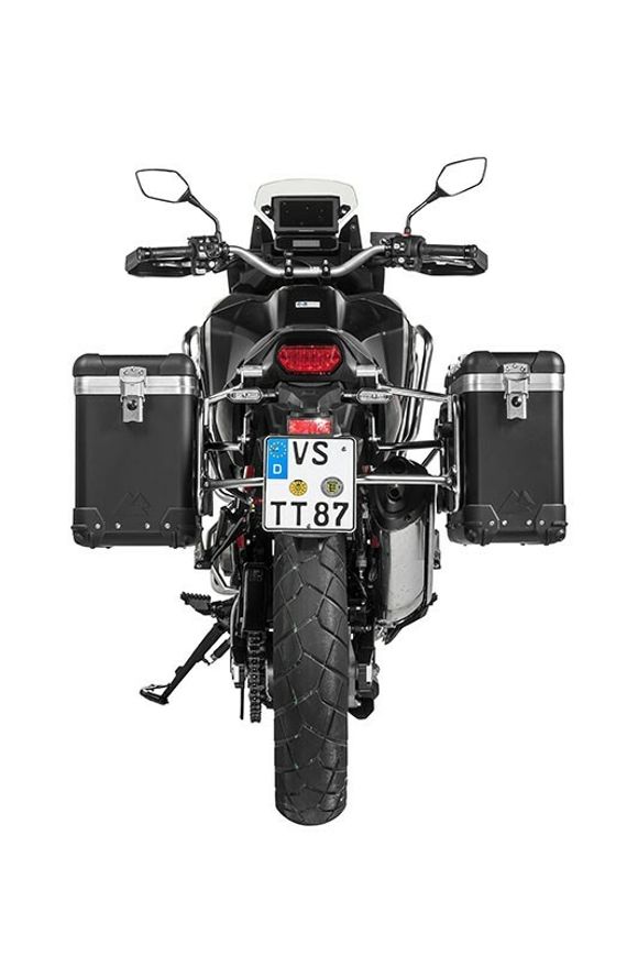 Touratech ZEGA Pro 31/38 suitcase - Gray support included - Black anodizedRef: Trt01114A / 01-403-5732-0