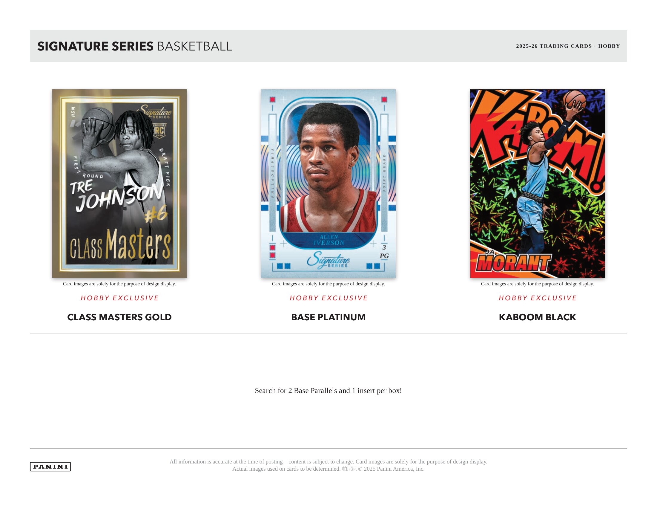 2025/26 Panini Signature Series Basketball Hobby Box