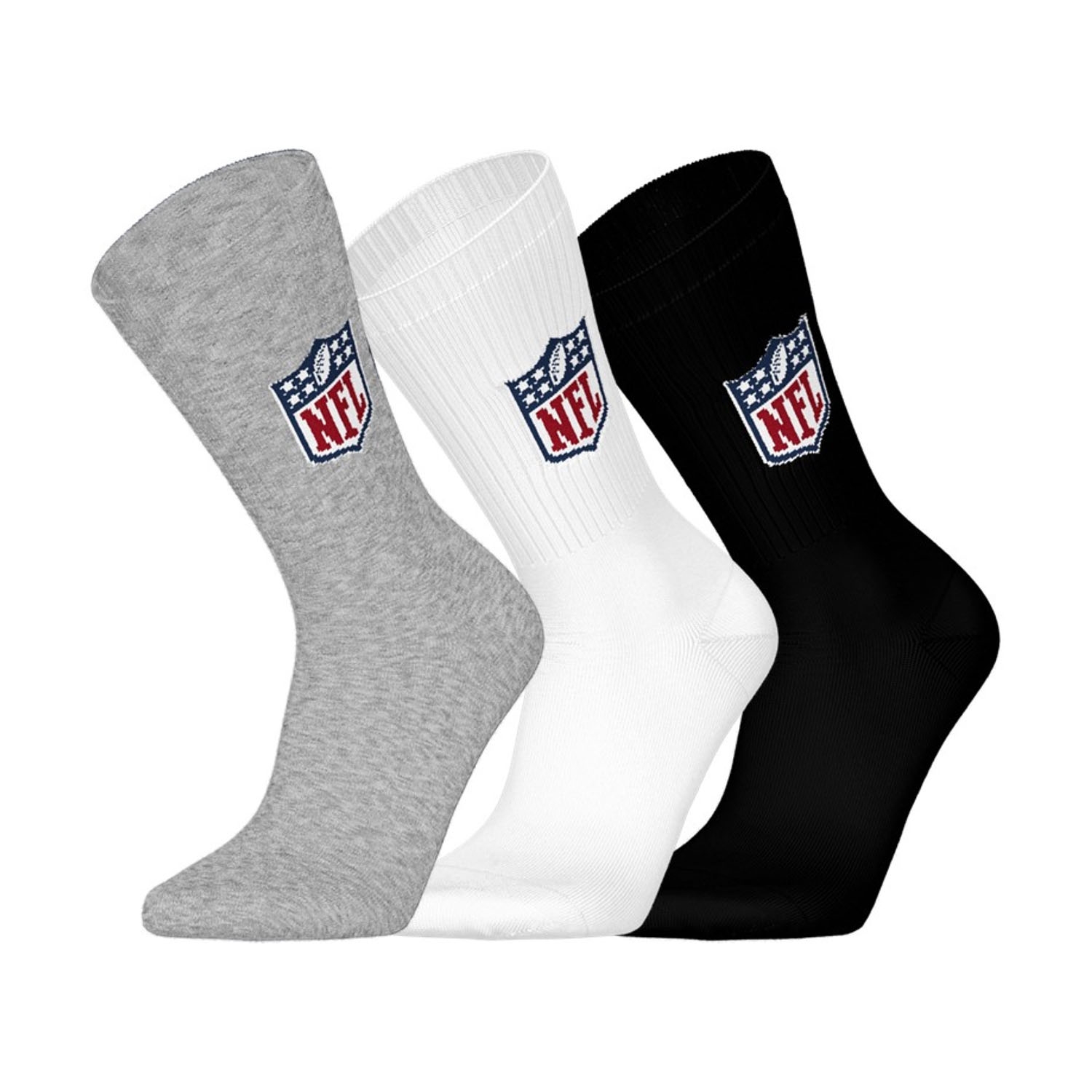 NFL Shield Set Football Crew Socks (3-Pack)